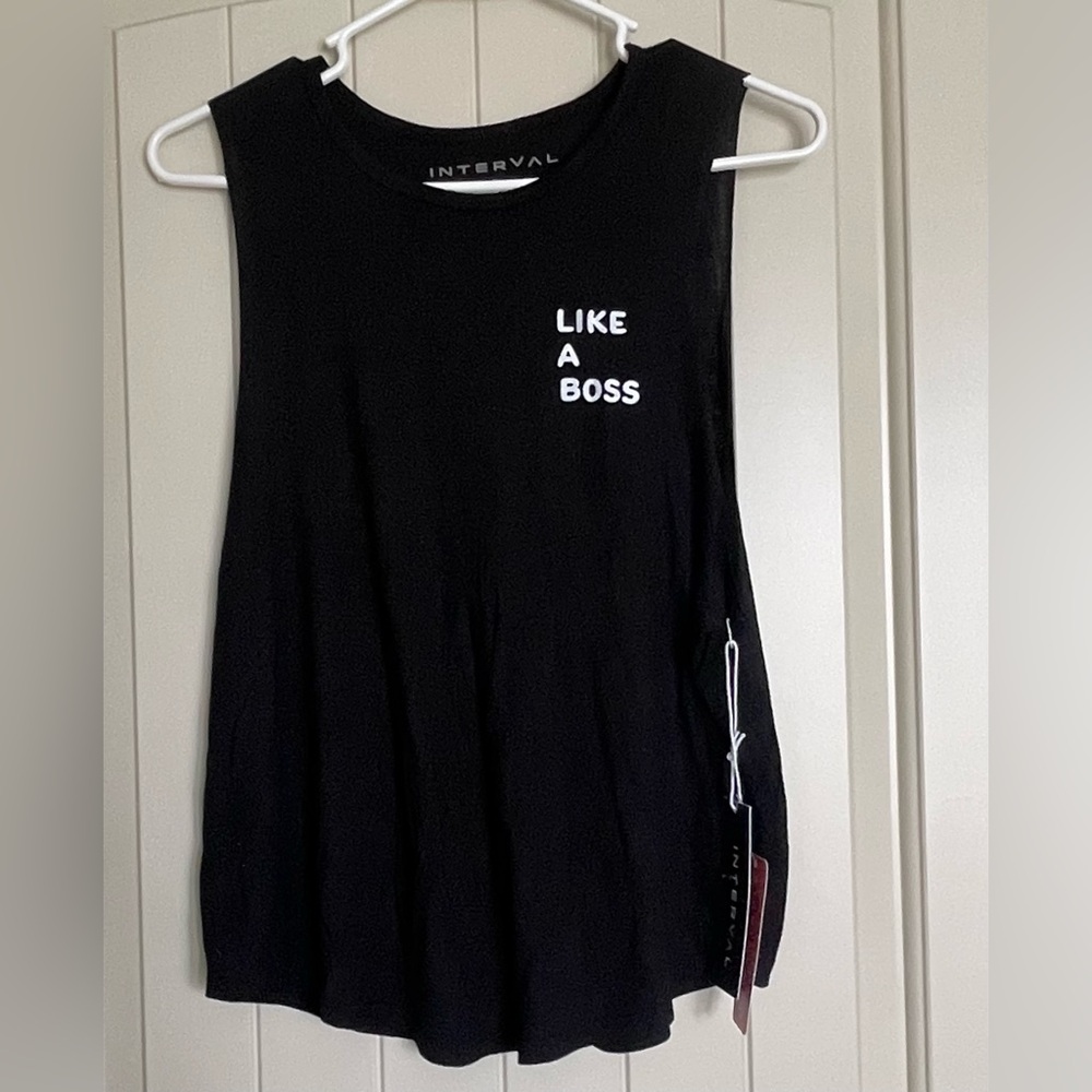 Interval Black Sleeveless Top - Like A Boss Size Small (boutique) NWT